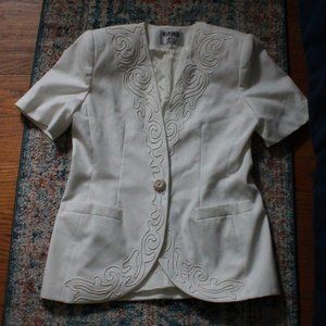 Vintage Kasper ASL Piping Accent Blazer Jacket